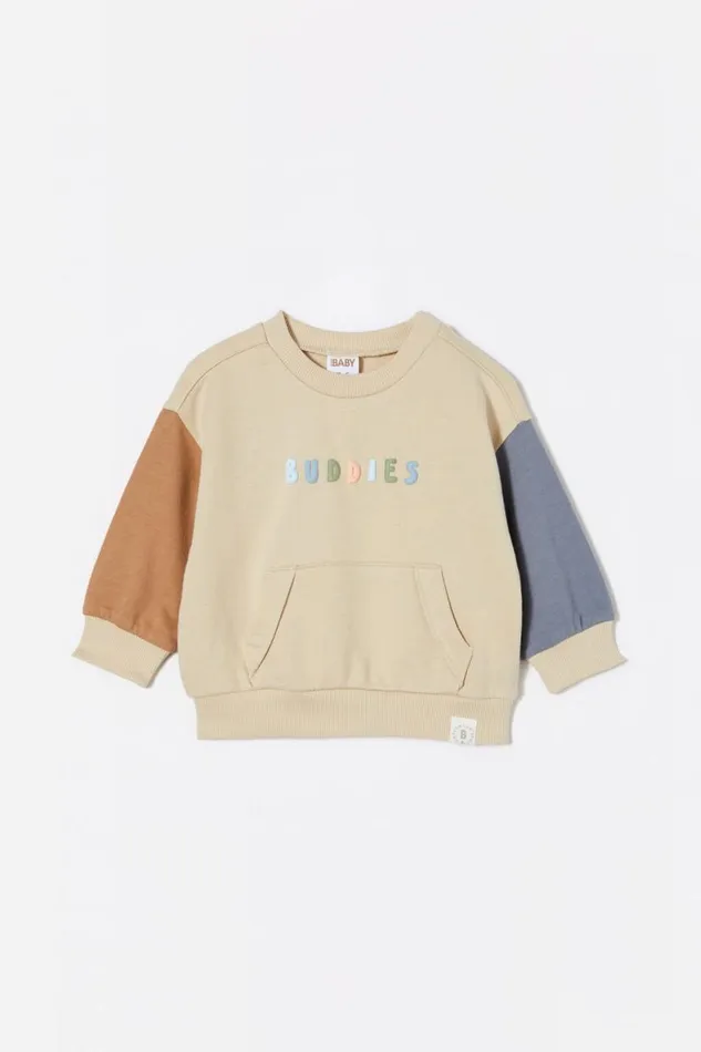 Alma Drop Shoulder Sweater Rainy Daybuddies Colourblock Baby Cotton On Sweatshirts and Sweatpants Alma Drop Shoulder Sweater Rainy Daybuddies Colourblock Baby Cotton On Sweatshirts and Sweatpants