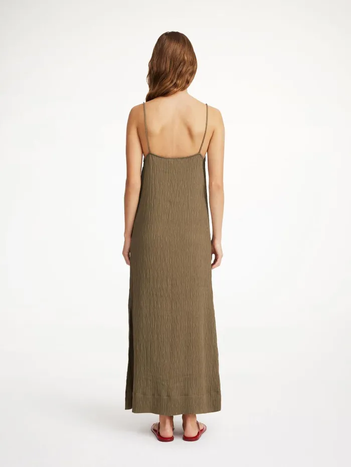 Almeena Maxi Dress Shitake Women By Malene Birger Dresses