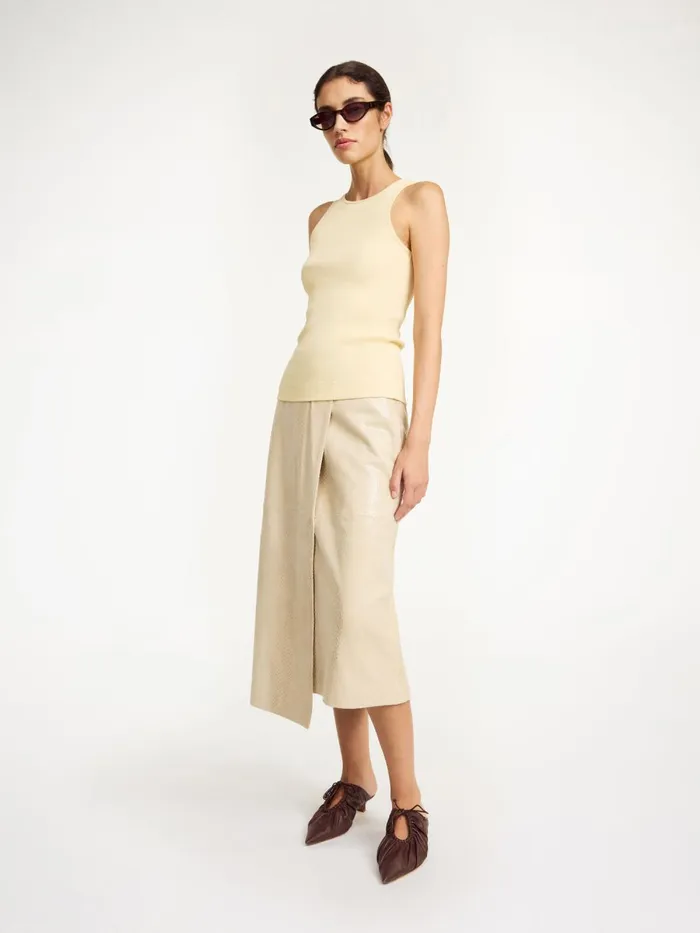 Amani Organic Cotton Tank Top Sea Mist Women By Malene Birger Tops and Blouses