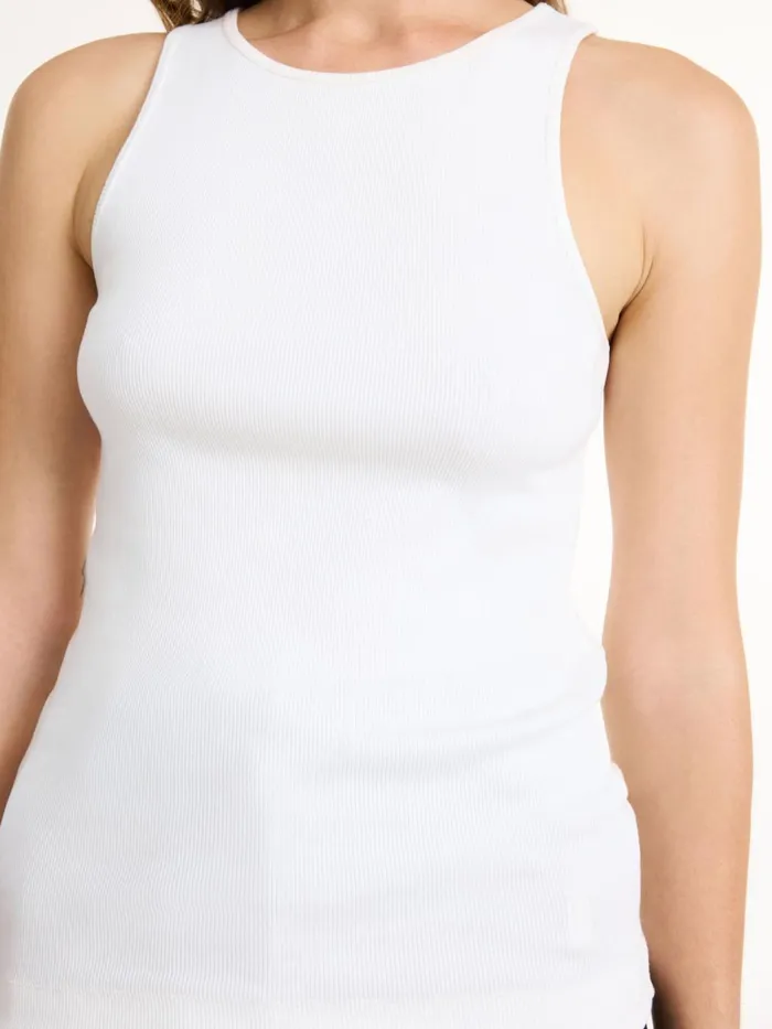 Amani Organic Cotton Tank Top Soft White Women By Malene Birger Tops and Blouses