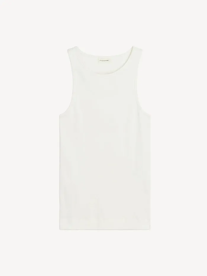 Amani Organic Cotton Tank Top Soft White Women By Malene Birger Tops and Blouses