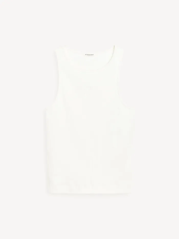 Amanias Tank Top Soft White Women By Malene Birger Tops and Blouses
