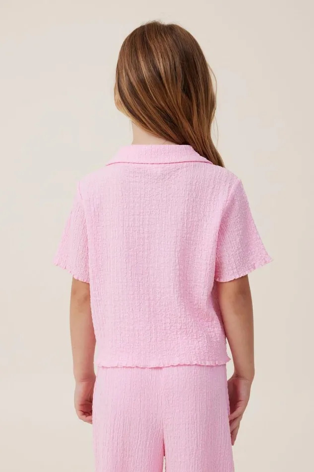 Amelie Short Sleeve Shirt Cali Pink Girls Cotton On Tops and TShirts Amelie Short Sleeve Shirt Cali Pink Girls Cotton On Tops and TShirts