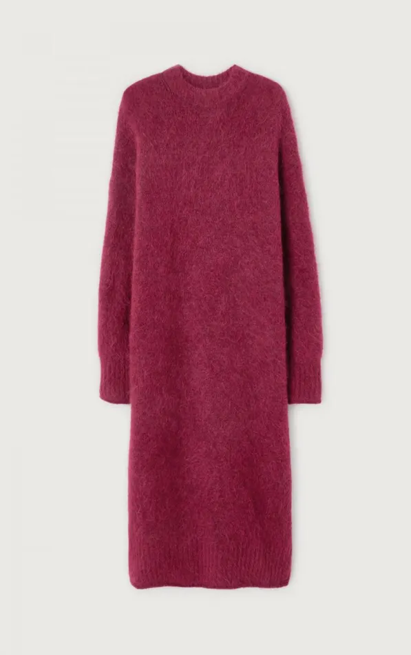 American Vintage Dresses Women Dress Nuny Burgundy Melange American Vintage Dresses Women Dress Nuny Burgundy Melange
