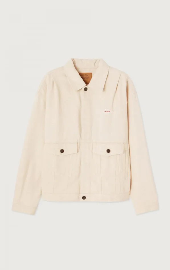 American Vintage Jackets and Blazers Women Jacket Tineborow Ecru American Vintage Jackets and Blazers Women Jacket Tineborow Ecru