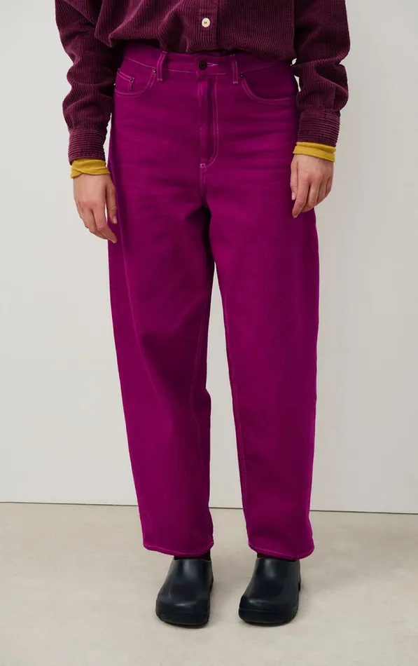 American Vintage Jeans Women Balloon Jeans Nyolow Overdyed Fuchsia