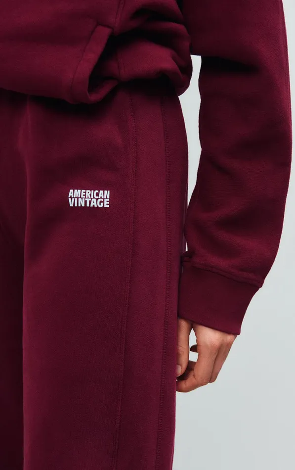 American Vintage Joggers and Leggings Women Joggers Izubird Vintage Burgundy American Vintage Joggers and Leggings Women Joggers Izubird Vintage Burgundy