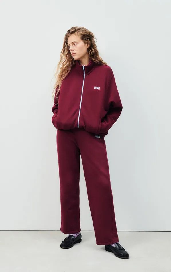 American Vintage Joggers and Leggings Women Joggers Izubird Vintage Burgundy American Vintage Joggers and Leggings Women Joggers Izubird Vintage Burgundy