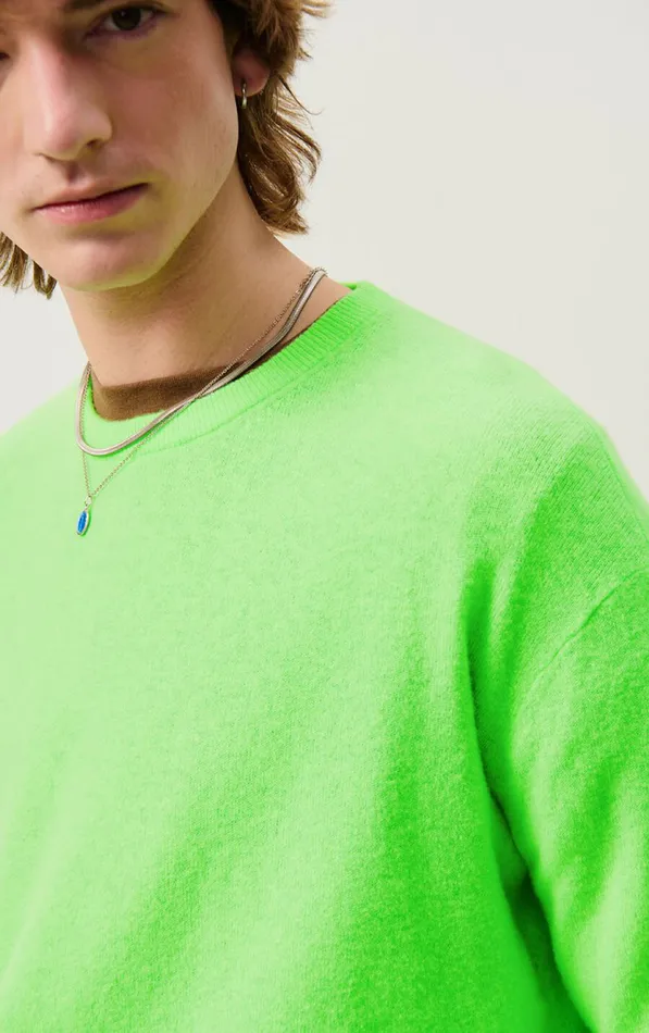 American Vintage Jumpers and Cardigans Men Jumper Raxow Fluorescent Apple American Vintage Jumpers and Cardigans Men Jumper Raxow Fluorescent Apple