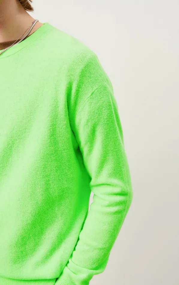 American Vintage Jumpers and Cardigans Men Jumper Raxow Fluorescent Apple American Vintage Jumpers and Cardigans Men Jumper Raxow Fluorescent Apple