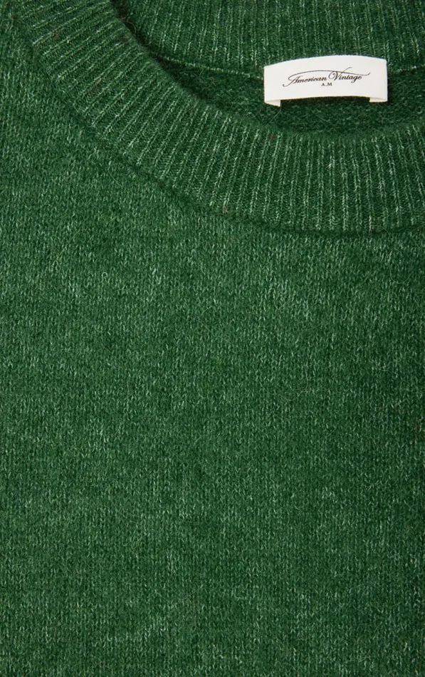 American Vintage Jumpers and Cardigans Women Jumper Vitow Melange Basil American Vintage Jumpers and Cardigans Women Jumper Vitow Melange Basil