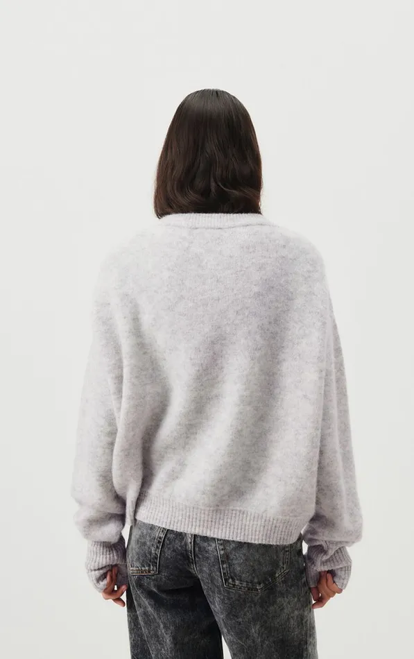 American Vintage Jumpers and Cardigans Women Jumper Vitow Melange Light Grey American Vintage Jumpers and Cardigans Women Jumper Vitow Melange Light Grey