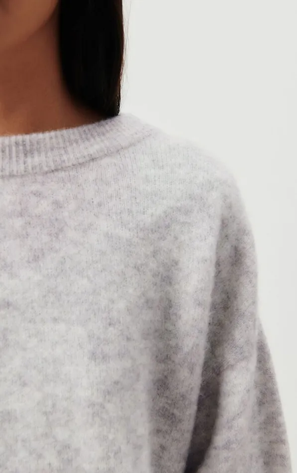 American Vintage Jumpers and Cardigans Women Jumper Vitow Melange Light Grey American Vintage Jumpers and Cardigans Women Jumper Vitow Melange Light Grey