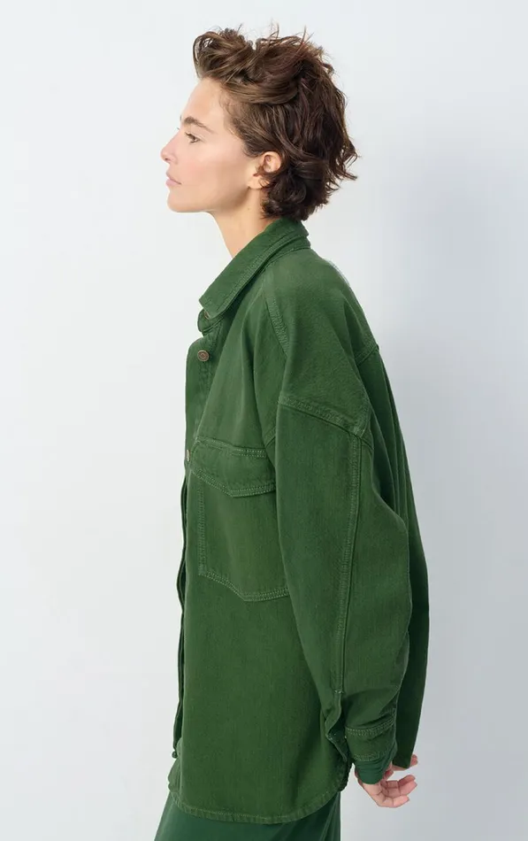 American Vintage Shirts Women Shirt Nyolow Overdyed Khaki American Vintage Shirts Women Shirt Nyolow Overdyed Khaki