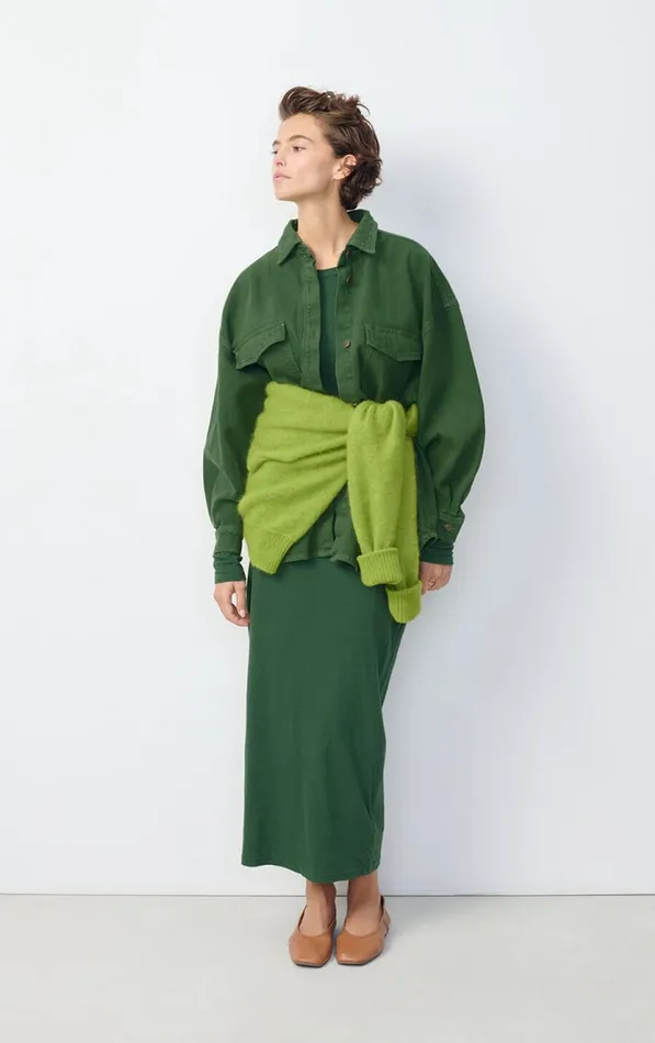 American Vintage Shirts Women Shirt Nyolow Overdyed Khaki American Vintage Shirts Women Shirt Nyolow Overdyed Khaki