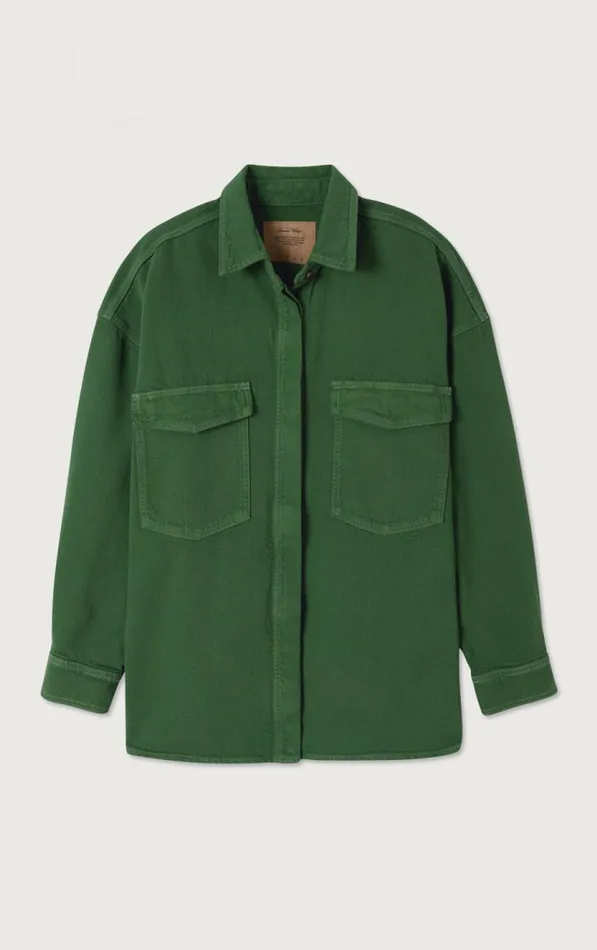 American Vintage Shirts Women Shirt Nyolow Overdyed Khaki American Vintage Shirts Women Shirt Nyolow Overdyed Khaki