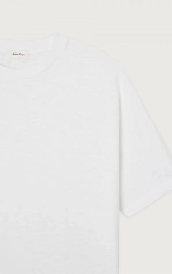 American Vintage Short Sleeve TShirts Men TShirt Bysapick White American Vintage Short Sleeve TShirts Men TShirt Bysapick White