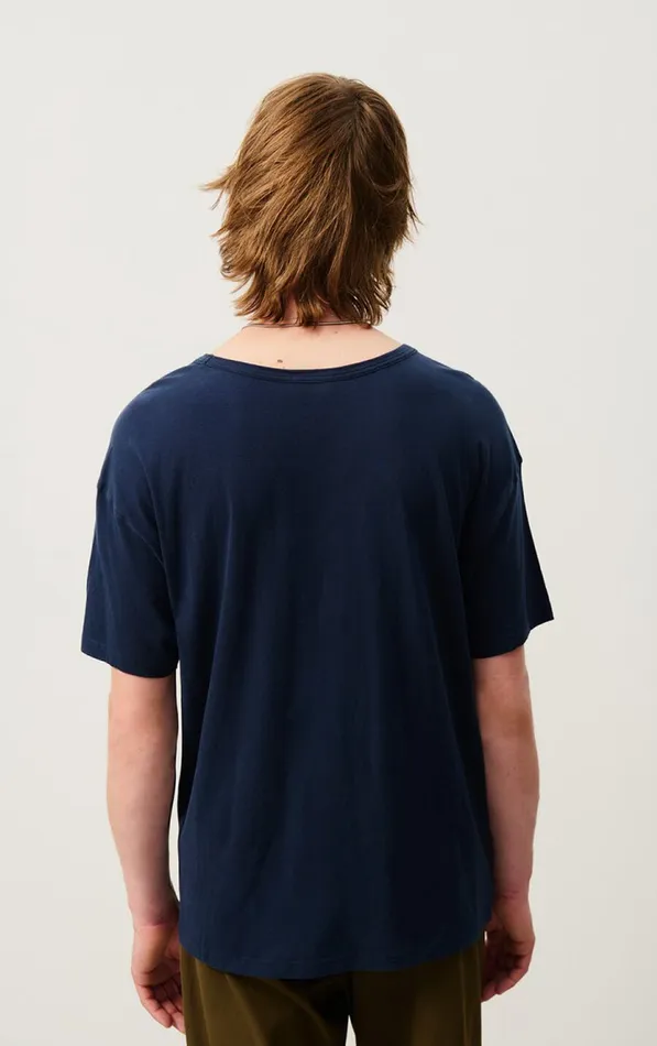 American Vintage Short Sleeve TShirts Men TShirt Gamipy Navy American Vintage Short Sleeve TShirts Men TShirt Gamipy Navy
