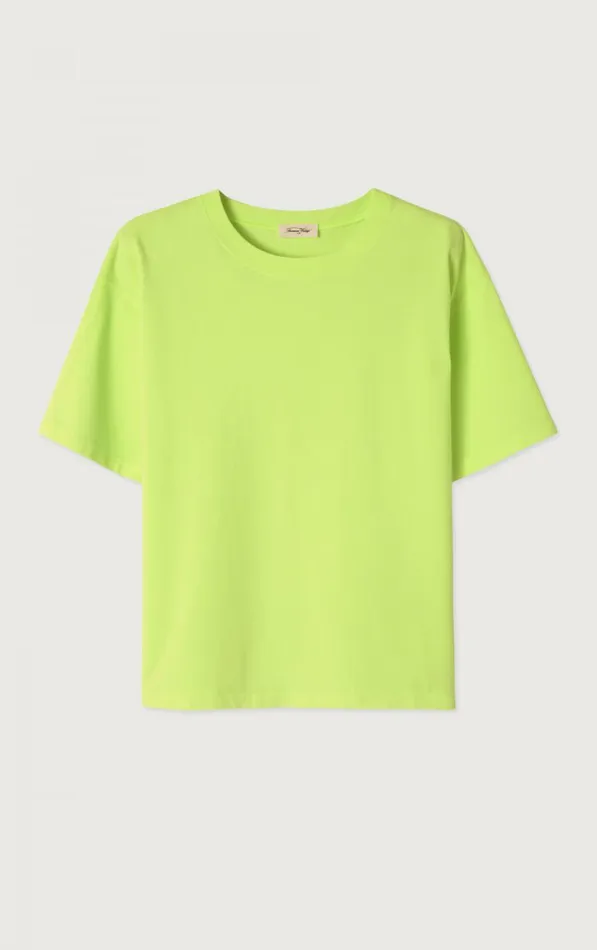 American Vintage Short Sleeve TShirts Women TShirt Fizvalley Fluorescent Mimosa American Vintage Short Sleeve TShirts Women TShirt Fizvalley Fluorescent Mimosa