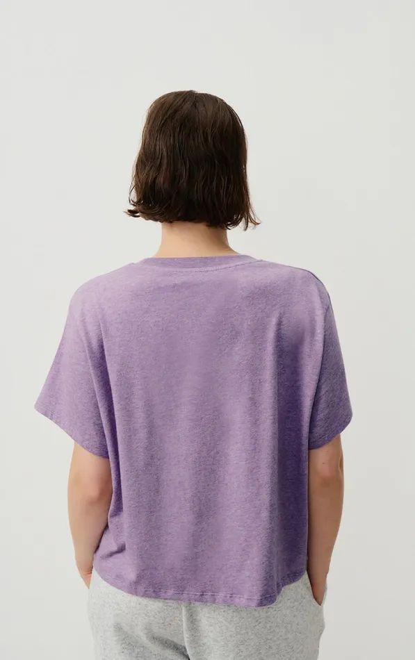 American Vintage Short Sleeve TShirts Women TShirt Ypawood Amethyst Melange American Vintage Short Sleeve TShirts Women TShirt Ypawood Amethyst Melange