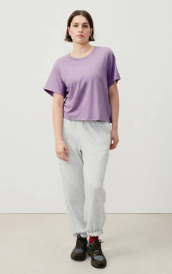 American Vintage Short Sleeve TShirts Women TShirt Ypawood Amethyst Melange American Vintage Short Sleeve TShirts Women TShirt Ypawood Amethyst Melange