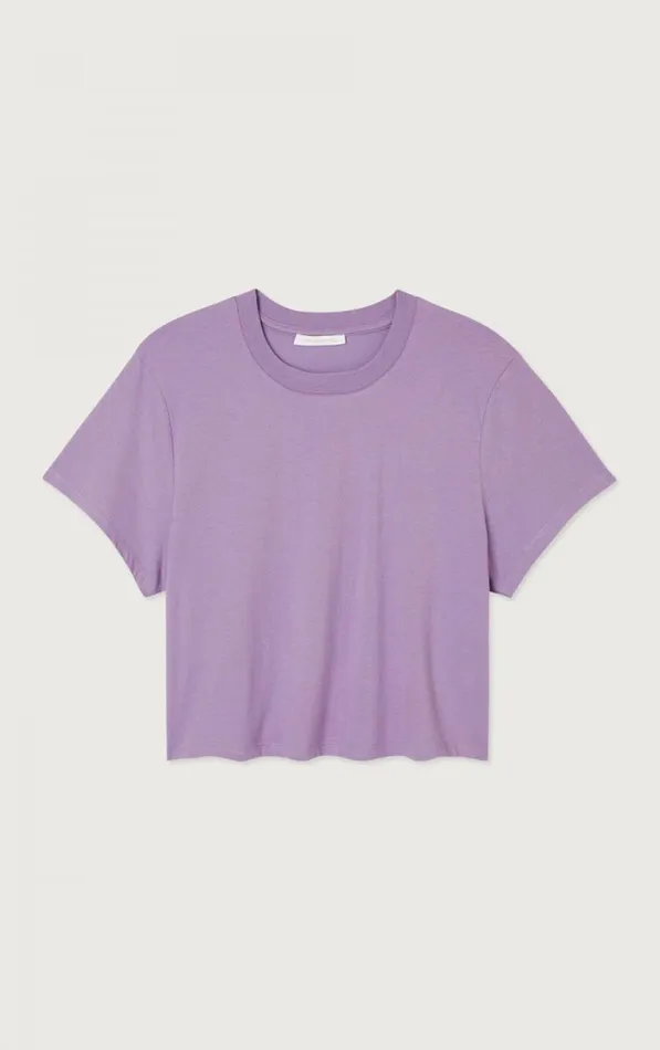 American Vintage Short Sleeve TShirts Women TShirt Ypawood Amethyst Melange American Vintage Short Sleeve TShirts Women TShirt Ypawood Amethyst Melange