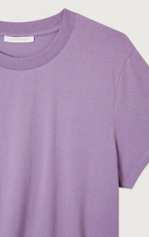 American Vintage Short Sleeve TShirts Women TShirt Ypawood Amethyst Melange American Vintage Short Sleeve TShirts Women TShirt Ypawood Amethyst Melange