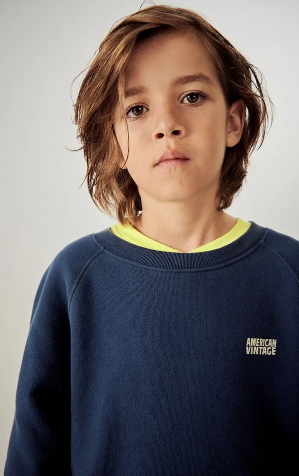 American Vintage Sweatshirts Kids Sweatshirt Izubird Navy Vintage American Vintage Sweatshirts Kids Sweatshirt Izubird Navy Vintage