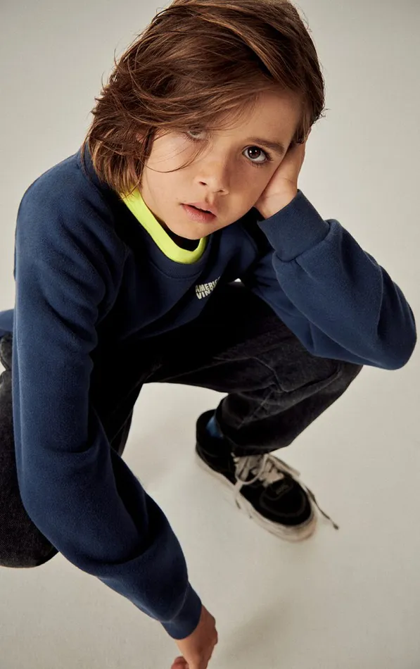 American Vintage Sweatshirts Kids Sweatshirt Izubird Navy Vintage American Vintage Sweatshirts Kids Sweatshirt Izubird Navy Vintage
