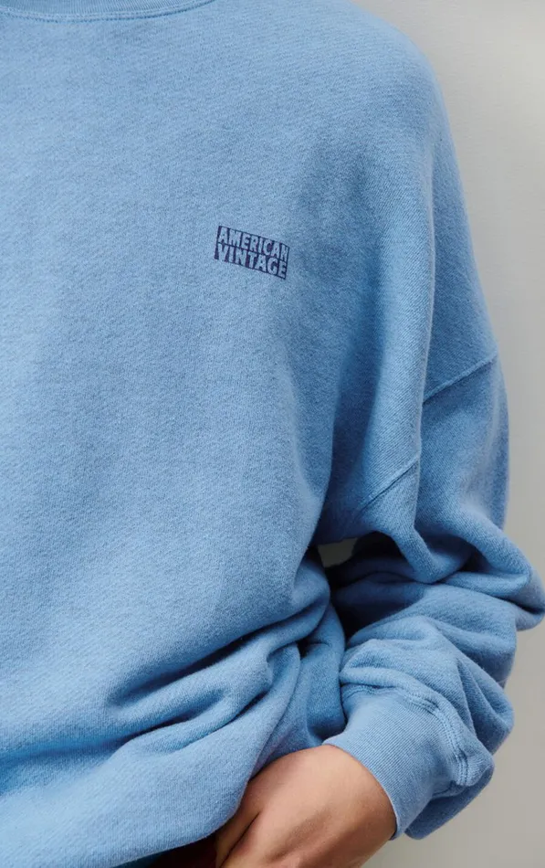 American Vintage Sweatshirts Men Sweatshirt Doven Overdyed Sky American Vintage Sweatshirts Men Sweatshirt Doven Overdyed Sky