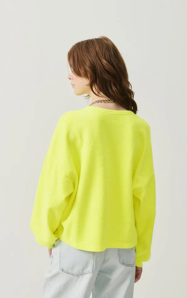 American Vintage Sweatshirts Women Sweatshirt Bobypark Neon Yellow American Vintage Sweatshirts Women Sweatshirt Bobypark Neon Yellow