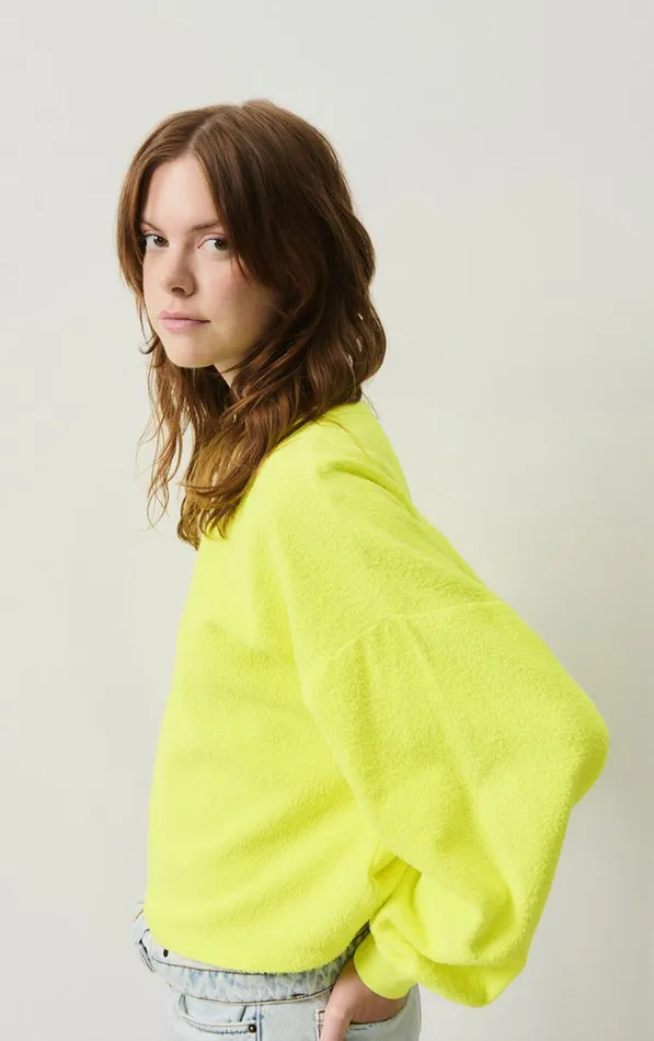 American Vintage Sweatshirts Women Sweatshirt Bobypark Neon Yellow American Vintage Sweatshirts Women Sweatshirt Bobypark Neon Yellow