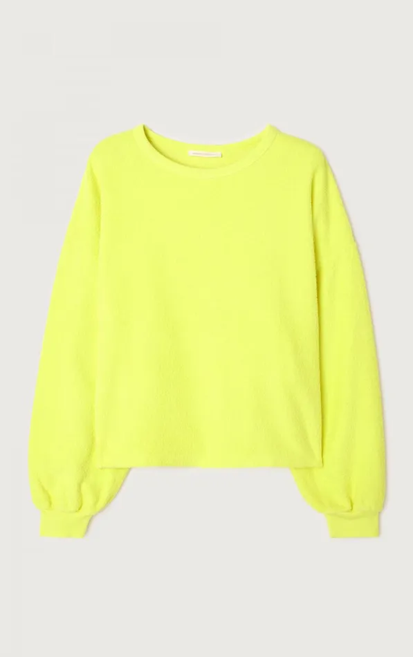 American Vintage Sweatshirts Women Sweatshirt Bobypark Neon Yellow American Vintage Sweatshirts Women Sweatshirt Bobypark Neon Yellow