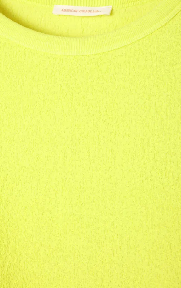American Vintage Sweatshirts Women Sweatshirt Bobypark Neon Yellow American Vintage Sweatshirts Women Sweatshirt Bobypark Neon Yellow