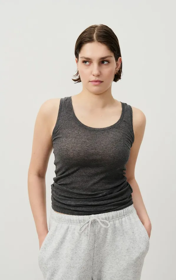 American Vintage Tops and Tanktops Women Tank Top Massachusetts Melange Charcoal American Vintage Tops and Tanktops Women Tank Top Massachusetts Melange Charcoal