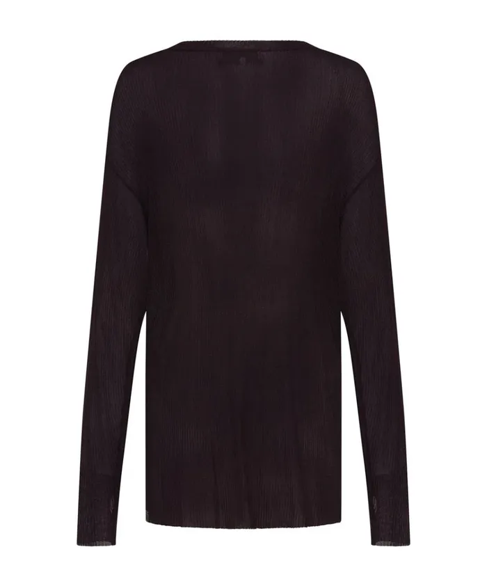 AMITY SHEER RIB KNIT TOP BLACK Women One Teaspoon Tops AMITY SHEER RIB KNIT TOP BLACK Women One Teaspoon Tops