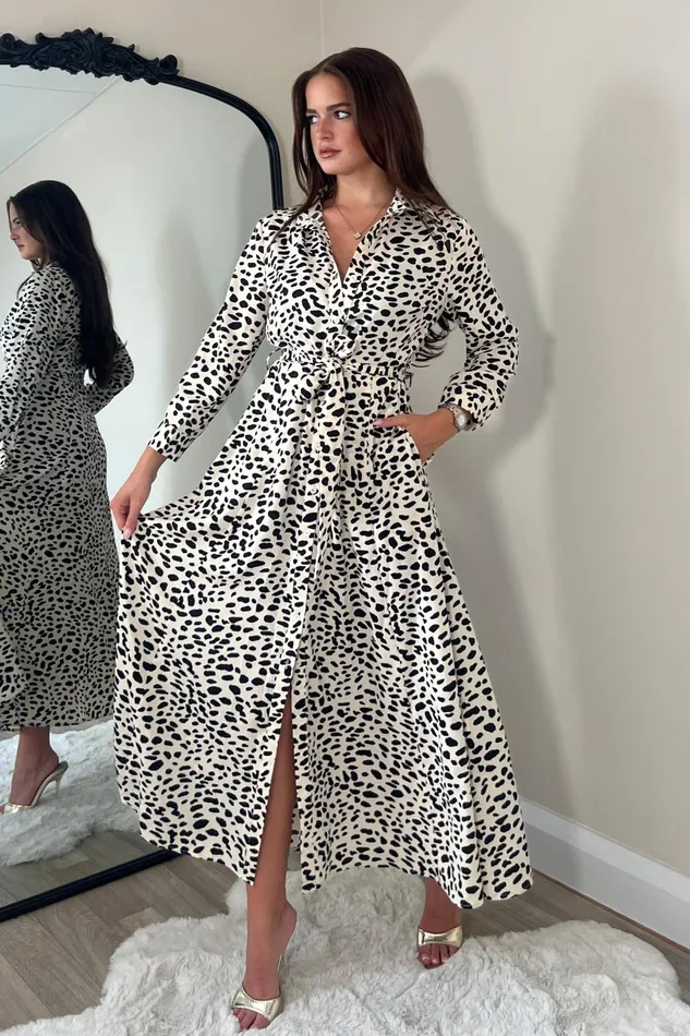 Angela Neutral Animal Print Shirt Maxi Dress Women Girl In Mind Shirt Dresses Angela Neutral Animal Print Shirt Maxi Dress Women Girl In Mind Shirt Dresses