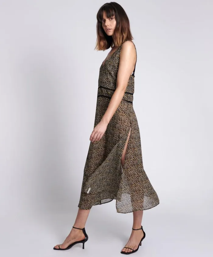 ANIMAL NIGHT LOVER DRESS Women One Teaspoon Midi and Maxi Dresses ANIMAL NIGHT LOVER DRESS Women One Teaspoon Midi and Maxi Dresses