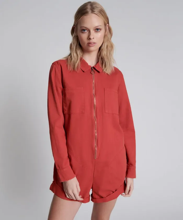 APPLE RED PROPHECY JUMPSUIT Women One Teaspoon Denim Jumpsuits