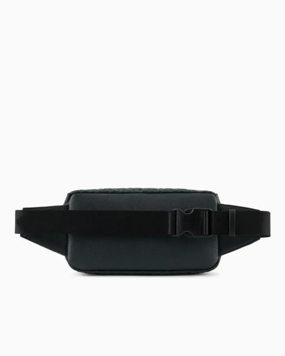ASV Allover Logo Bum Bag Green Men Armani Belt Bags ASV Allover Logo Bum Bag Green Men Armani Belt Bags