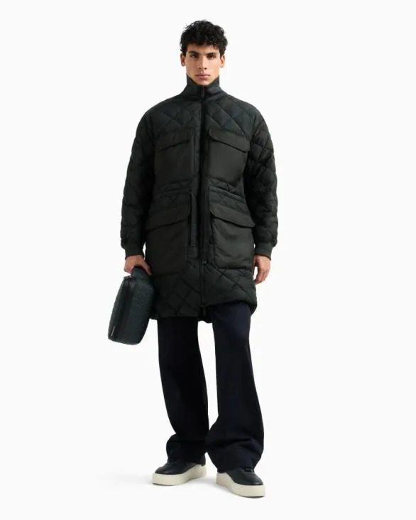ASV Allover Logo Bum Bag Green Men Armani Belt Bags ASV Allover Logo Bum Bag Green Men Armani Belt Bags