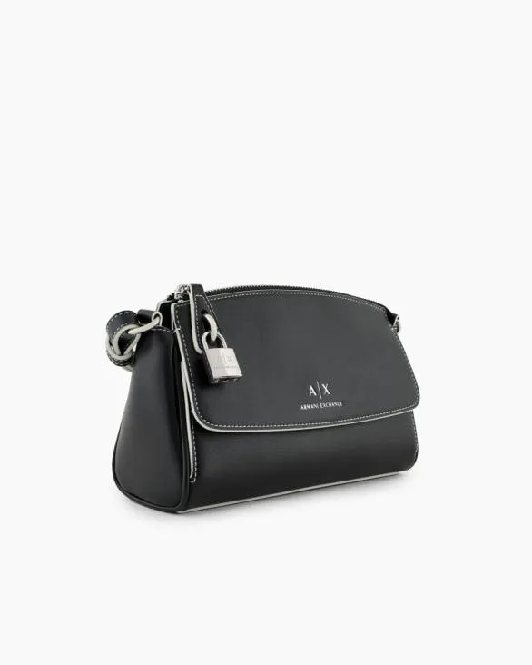 ASV Lock Shoulder Bag Black Women Armani Crossbody Bags ASV Lock Shoulder Bag Black Women Armani Crossbody Bags