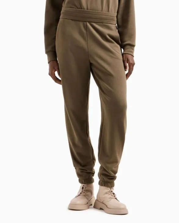 ASV Organic Cotton Blend Jogger Pants Brown Women Armani Matching Sets ASV Organic Cotton Blend Jogger Pants Brown Women Armani Matching Sets