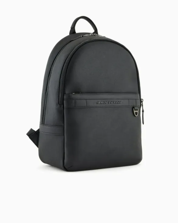 Backpack With External Pocket With Small Hook Black Men Armani Backpacks Backpack With External Pocket With Small Hook Black Men Armani Backpacks