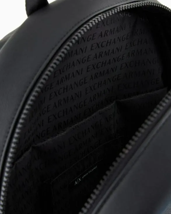Backpack With External Pocket With Small Hook Black Men Armani Backpacks Backpack With External Pocket With Small Hook Black Men Armani Backpacks