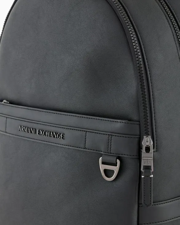 Backpack With External Pocket With Small Hook Black Men Armani Backpacks Backpack With External Pocket With Small Hook Black Men Armani Backpacks