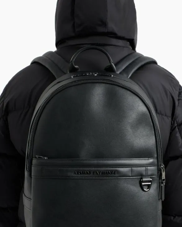 Backpack With External Pocket With Small Hook Black Men Armani Backpacks Backpack With External Pocket With Small Hook Black Men Armani Backpacks