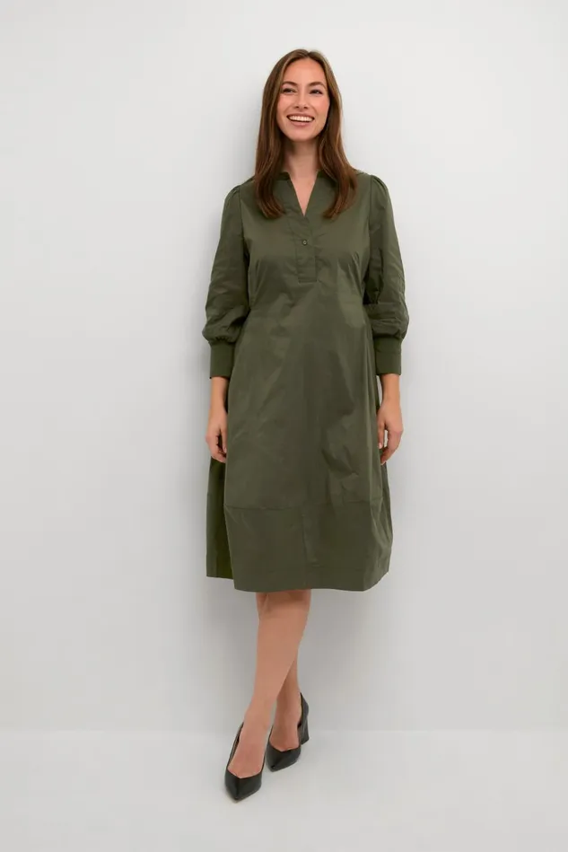 Basics Women CULTURE CUantoinett Dress Burnt Olive