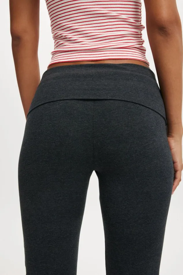 Bella Bootleg Pant Charcoal Marle Women Cotton On Pants