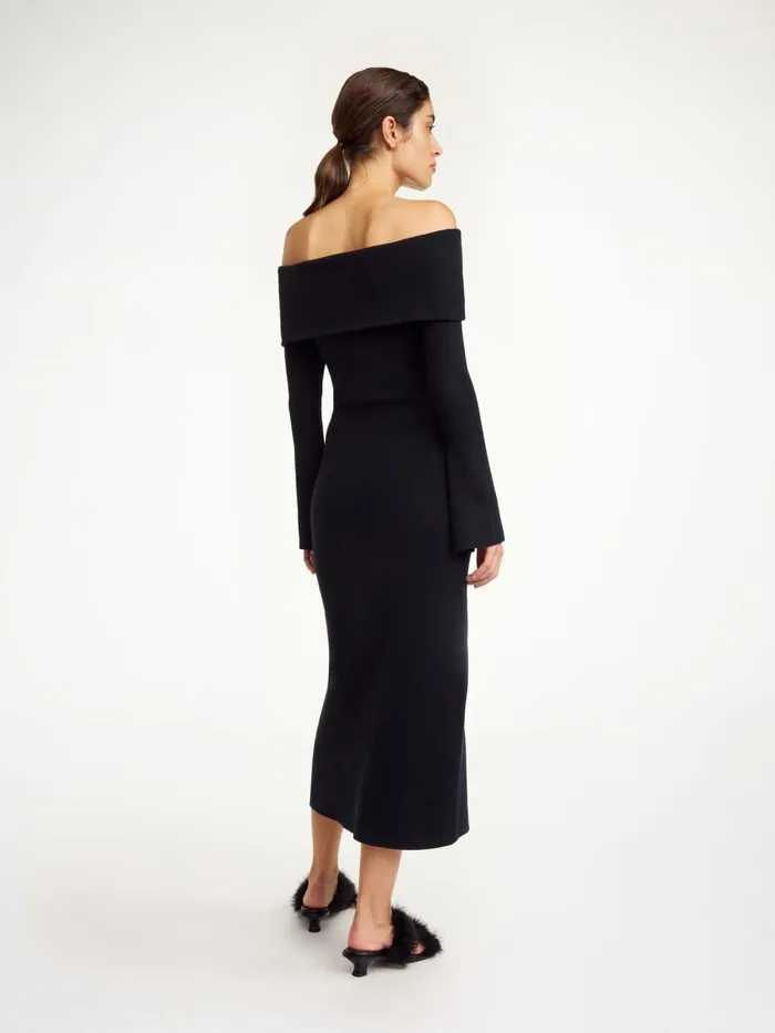 Bennie Midi Dress Black Women By Malene Birger Knitwear